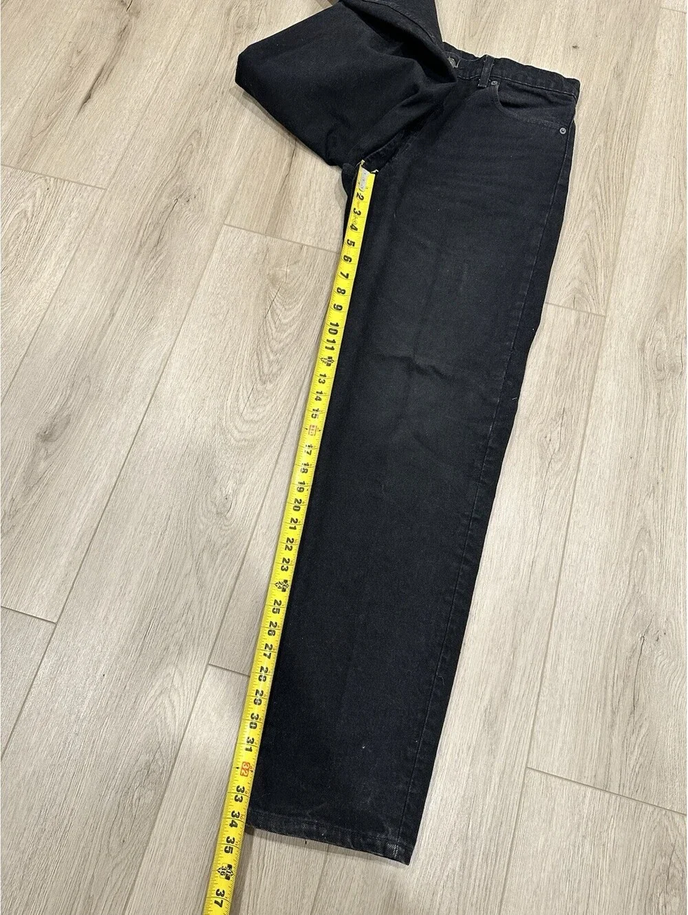 Vintage Levis 550 Jeans Mens 34x34 Black Denim Cotton Straight Relaxed Made USA
